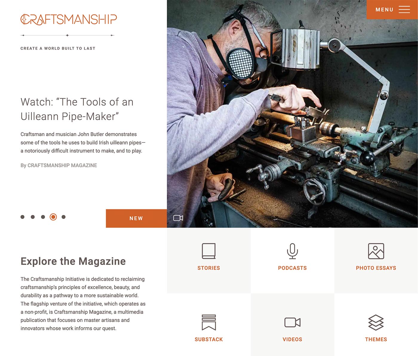 Browser Mockup For The Craftsmanship Initiative